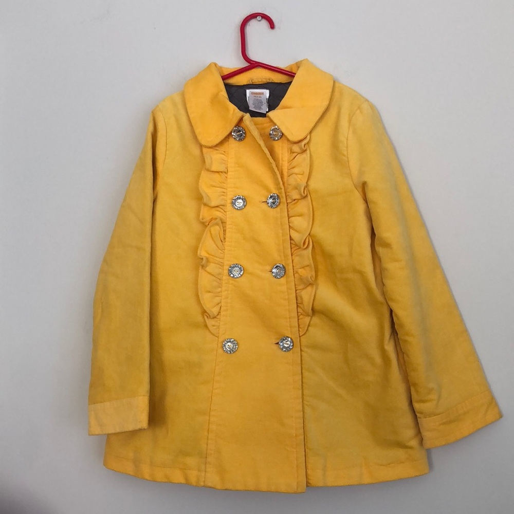 Gymboree girls ruffle coat size med 7/8
